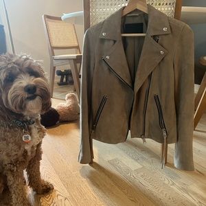 Allsaints Suede Biker Jacket